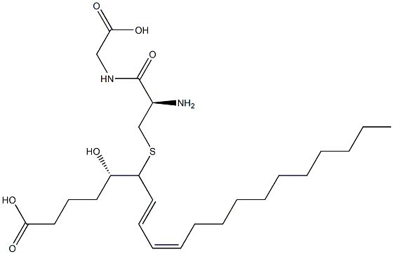 N-[S-[(1R,2E,4Z)-1-[(1S)-1-Hydroxy-4-carboxybutyl]-2,4-pentadecadien-1-yl]-L-cysteinyl]glycine Struktur