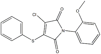 1-(2-Methoxyphenyl)-3-phenylthio-4-chloro-1H-pyrrole-2,5-dione Struktur