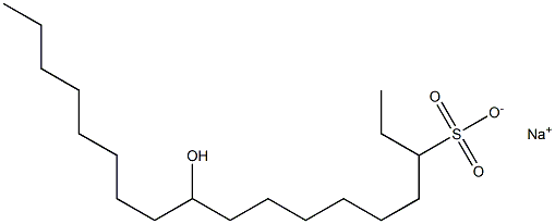 10-Hydroxyoctadecane-3-sulfonic acid sodium salt Struktur