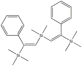 Bis[2-phenyl-2-(trimethylsilyl)ethenyl]dimethylsilane Struktur