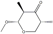 (2S,3R,5R)-2-Methoxy-3,5-dimethyl-2,3,5,6-tetrahydro-4H-pyran-4-one Struktur