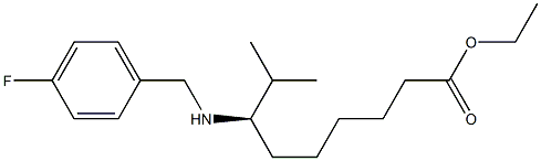 (R)-7-[[(4-Fluorophenyl)methyl]amino]-8-methylnonanoic acid ethyl ester Struktur