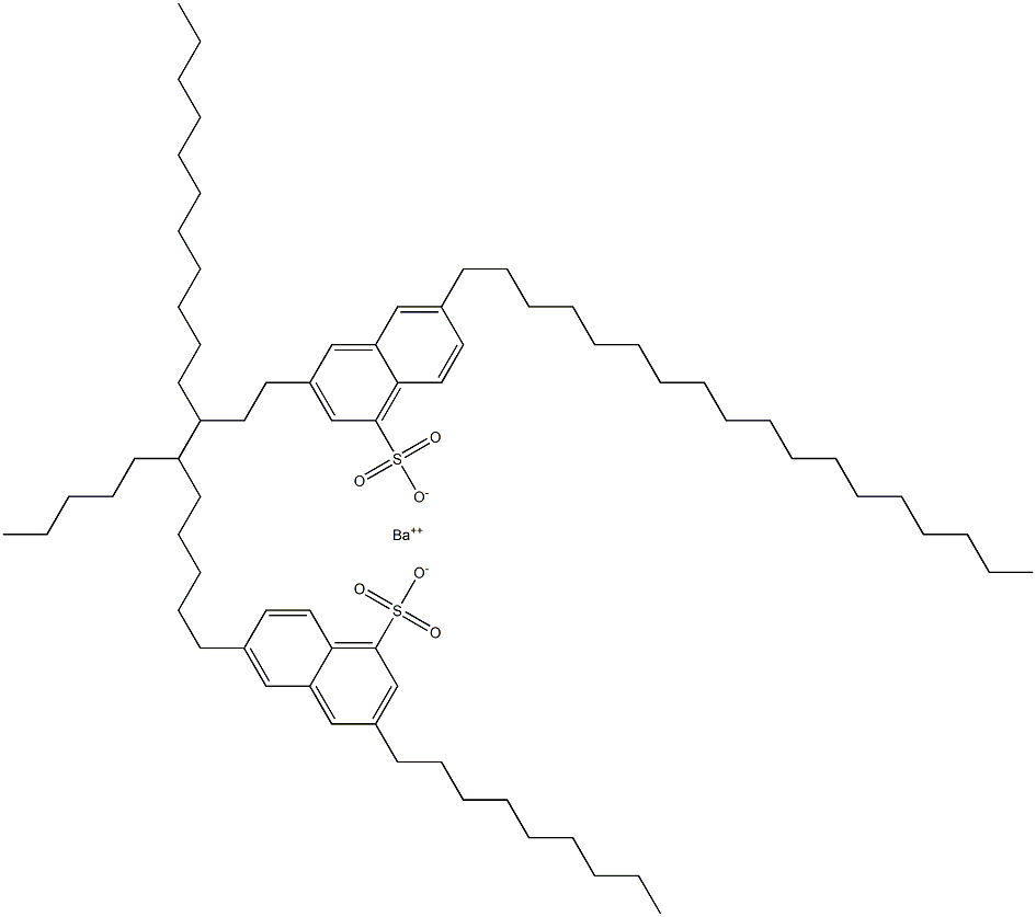 Bis(3-nonyl-6-octadecyl-1-naphthalenesulfonic acid)barium salt Struktur