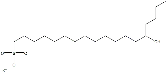 14-Hydroxyoctadecane-1-sulfonic acid potassium salt Struktur