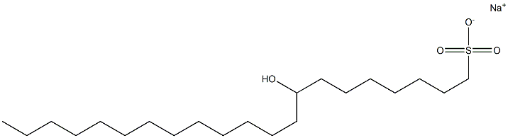 8-Hydroxyhenicosane-1-sulfonic acid sodium salt Struktur