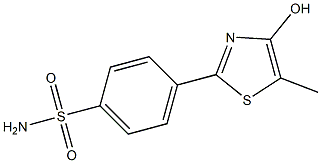 4-(4-Hydroxy-5-methyl-2-thiazolyl)benzenesulfonamide Struktur