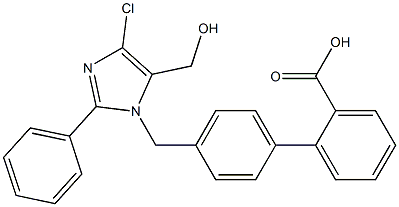 4'-[[4-Chloro-2-phenyl-5-hydroxymethyl-1H-imidazol-1-yl]methyl]-1,1'-biphenyl-2-carboxylic acid Struktur