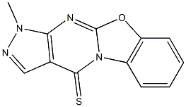 1-Methyl-1,2,4a,10-tetraaza-9-oxacyclopenta[b]fluorene-4(1H)-thione Struktur