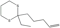 2-Ethyl-2-(4-pentenyl)-1,3-dithiane Struktur