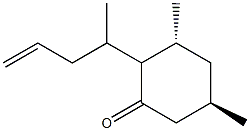 (3R,5R)-3,5-Dimethyl-2-(1-allylethyl)cyclohexan-1-one Struktur