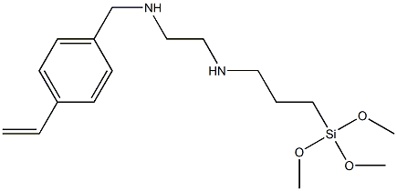 Trimethoxy[3-[[2-[(4-vinylbenzyl)amino]ethyl]amino]propyl]silane Struktur