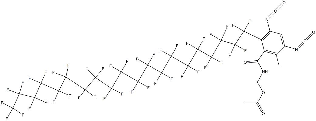 N-(Acetyloxymethyl)-2-(hentetracontafluoroicosyl)-3,5-diisocyanato-6-methylbenzamide Struktur