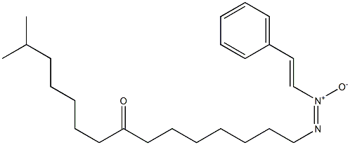 14-Methyl-1-[trans-styryl-ONN-azoxy]pentadecan-8-one Struktur