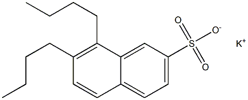 7,8-Dibutyl-2-naphthalenesulfonic acid potassium salt Struktur