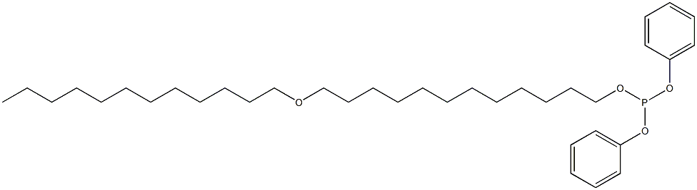 Phosphorous acid 12-(dodecyloxy)dodecyldiphenyl ester Struktur