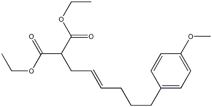 [(E)-6-(4-Methoxyphenyl)-2-hexenyl]malonic acid diethyl ester Struktur