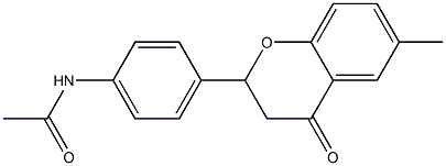 N-[p-(3,4-Dihydro-6-methyl-4-oxo-2H-1-benzopyran-2-yl)phenyl]acetamide Struktur