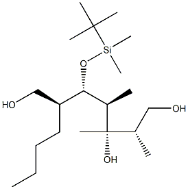 (2S,3S,4R,5S,6S)-6-Butyl-5-(tert-butyldimethylsilyloxy)-2,3,4-trimethylheptane-1,3,7-triol Struktur