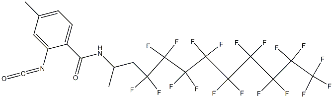 2-Isocyanato-4-methyl-N-[2-(nonadecafluorononyl)-1-methylethyl]benzamide Struktur