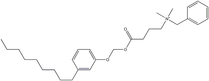 N,N-Dimethyl-N-benzyl-N-[3-[[(3-nonylphenyloxy)methyl]oxycarbonyl]propyl]aminium Struktur