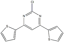 2-Chloro-4,6-di(2-thienyl)pyrimidine Struktur