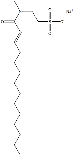 N-(2-Tetradecenoyl)-N-methyltaurine sodium salt Struktur