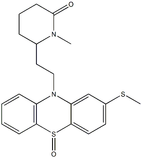 2-(Methylthio)-10-[2-(1-methyl-6-oxopiperidin-2-yl)ethyl]-10H-phenothiazine 5-oxide Struktur