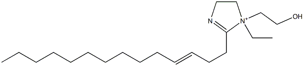 1-Ethyl-1-(2-hydroxyethyl)-2-(3-tetradecenyl)-2-imidazoline-1-ium Struktur