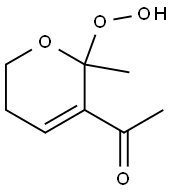 (3-Acetyl-5,6-dihydro-2-methyl-2H-pyran)-2-yl hydroperoxide Struktur