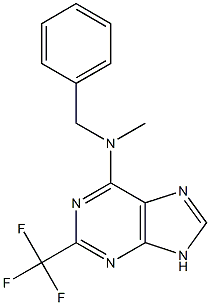 6-(Benzylmethylamino)-2-trifluoromethyl-9H-purine Struktur