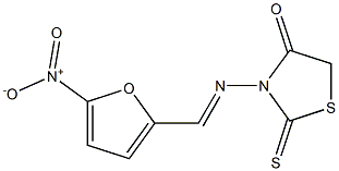 2-Thioxo-3-[[(5-nitrofuran-2-yl)methylene]amino]thiazolidin-4-one Struktur