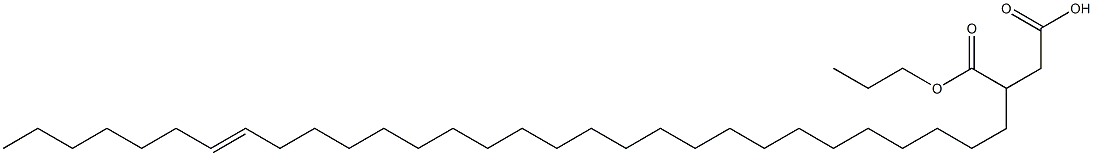 3-(23-Triacontenyl)succinic acid 1-hydrogen 4-propyl ester Struktur