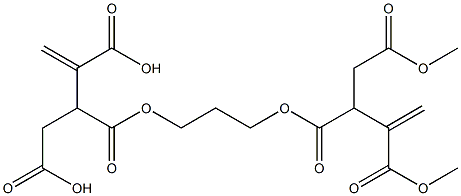 3,3'-[1,3-Propanediylbis(oxycarbonyl)]bis(1-butene-2,4-dicarboxylic acid dimethyl) ester Struktur