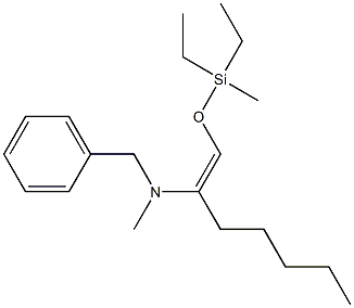 1-[[Diethyl(methyl)silyl]oxymethylene]-N-benzyl-N-methylhexan-1-amine Struktur