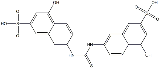 7,7'-Thioureylenebis(4-hydroxy-2-naphthalenesulfonic acid) Struktur