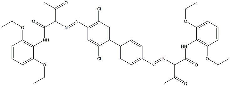 4,4'-Bis[[1-(2,6-diethoxyphenylamino)-1,3-dioxobutan-2-yl]azo]-2,5-dichloro-1,1'-biphenyl Struktur