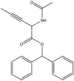 2-Acetylamino-3-pentynoic acid diphenylmethyl ester Struktur