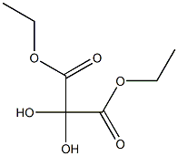 2,2-Dihydroxypropanedioic acid diethyl ester Struktur