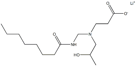 3-[N-(2-Hydroxypropyl)-N-(octanoylaminomethyl)amino]propionic acid lithium salt Struktur