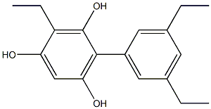 2-Ethyl-4-(3,5-diethylphenyl)benzene-1,3,5-triol Struktur