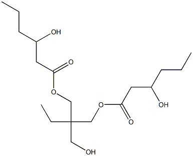 Bis(3-hydroxyhexanoic acid)2-ethyl-2-(hydroxymethyl)-1,3-propanediyl ester Struktur