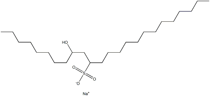 9-Hydroxytetracosane-11-sulfonic acid sodium salt Struktur