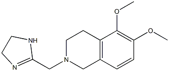 2-[[(1,2,3,4-Tetrahydro-5,6-dimethoxyisoquinolin)-2-yl]methyl]-4,5-dihydro-1H-imidazole Struktur