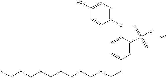 4'-Hydroxy-4-tridecyl[oxybisbenzene]-2-sulfonic acid sodium salt Struktur