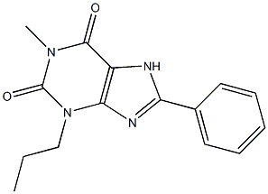 1-Methyl-3-propyl-8-phenylxanthine Struktur