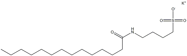 4-Tetradecanoylamino-1-butanesulfonic acid potassium salt Struktur