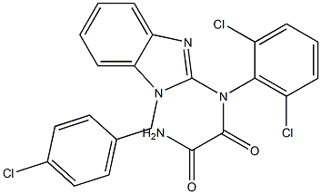 N-[1-(4-Chlorobenzyl)-1H-benzimidazol-2-yl]-N-(2,6-dichlorophenyl)oxamide Struktur