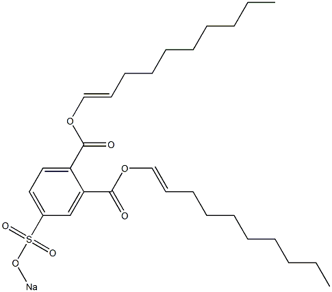 4-(Sodiosulfo)phthalic acid di(1-decenyl) ester Struktur