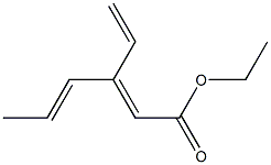 (4E)-3-Vinyl-2,4-hexadienoic acid ethyl ester Struktur