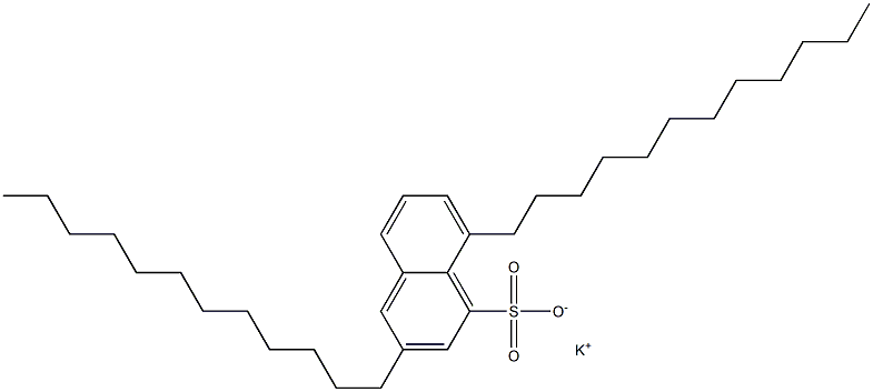 3,8-Didodecyl-1-naphthalenesulfonic acid potassium salt Struktur